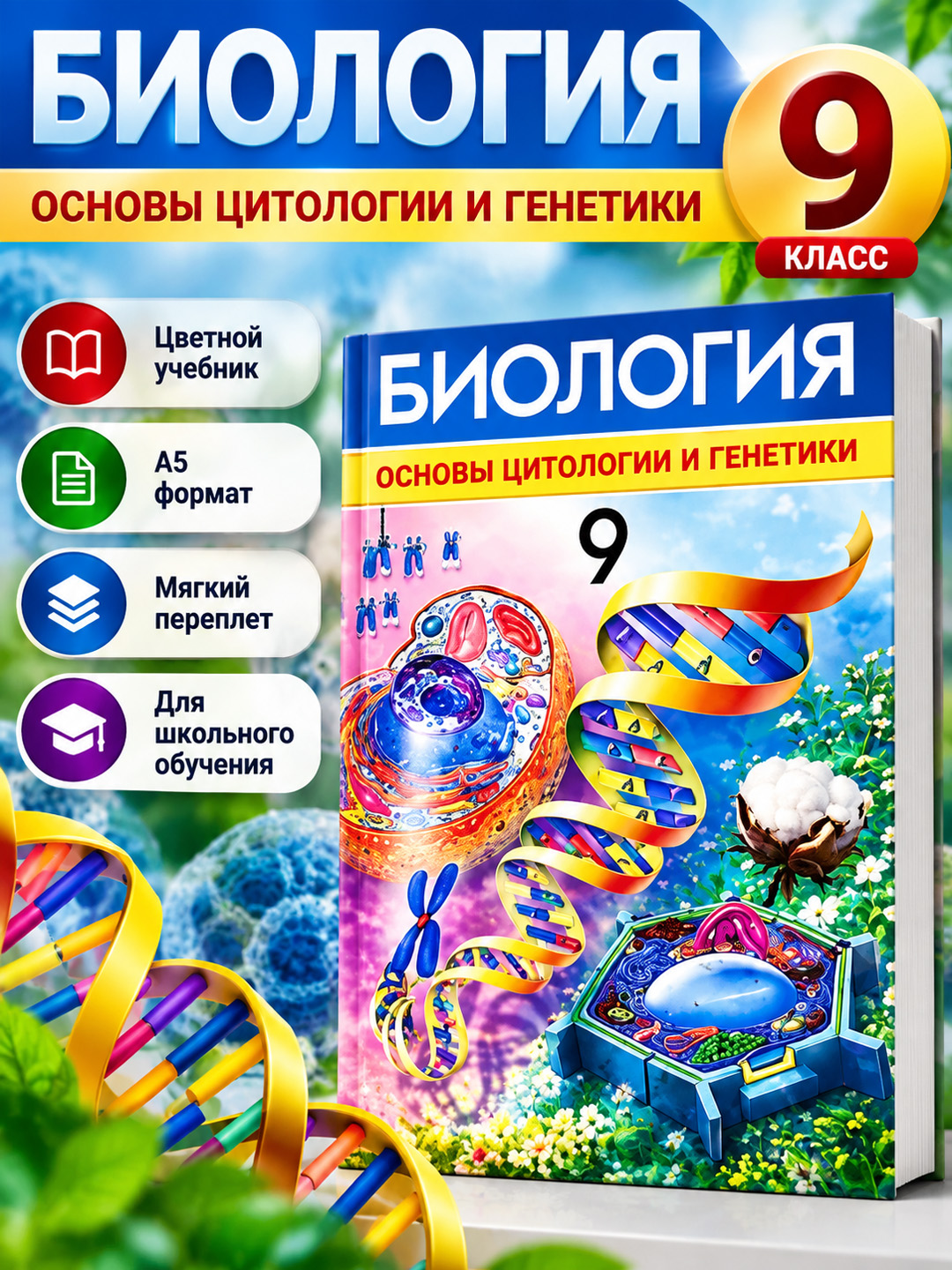 Биология 9-класс 2019 формат А5 на русском - 