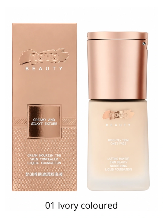NOVO LIQUID FOUNDATION yuz uchun tonal asos, 2 ta 1 da - 