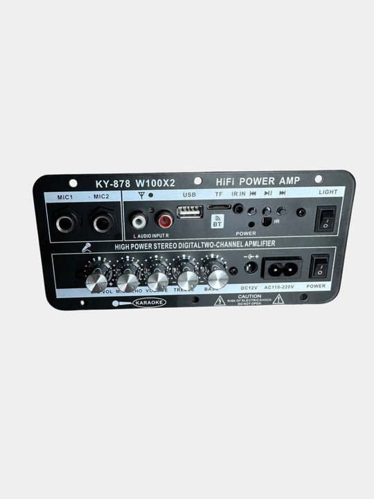KY-878 40w  karaoke kuchaytirgich moduli, Bluetooth 5.0, USB/TF va 2 ta mikrofon kirishi