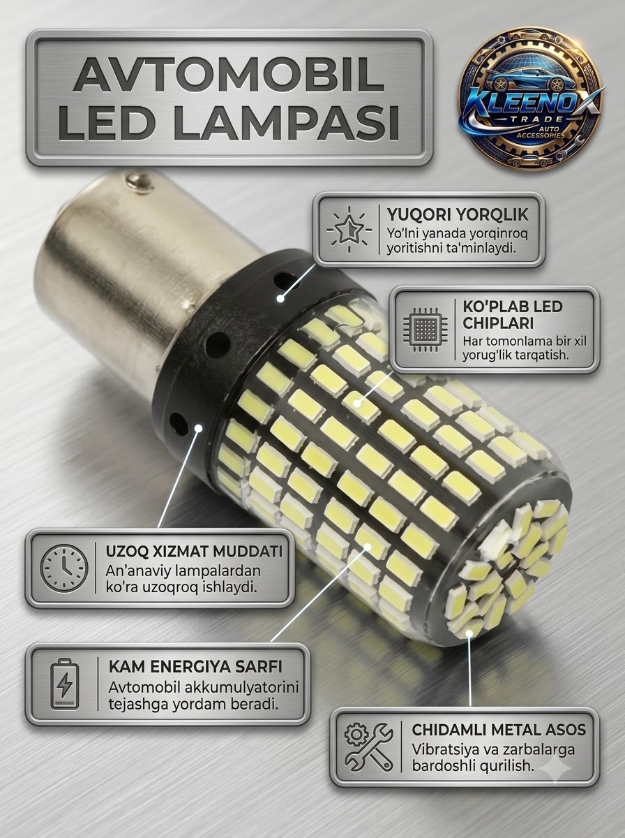 Светодиодная лампа 1156 P21W для Chevrolet, LED диод в задний ход и задние фонари - 
