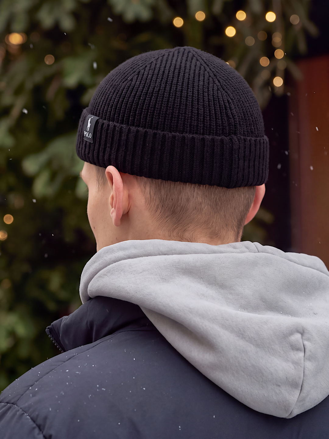 Erkaklar uchun qishki shapka beanie, qisqa bone shapka, to‘qilgan bosh kiyim