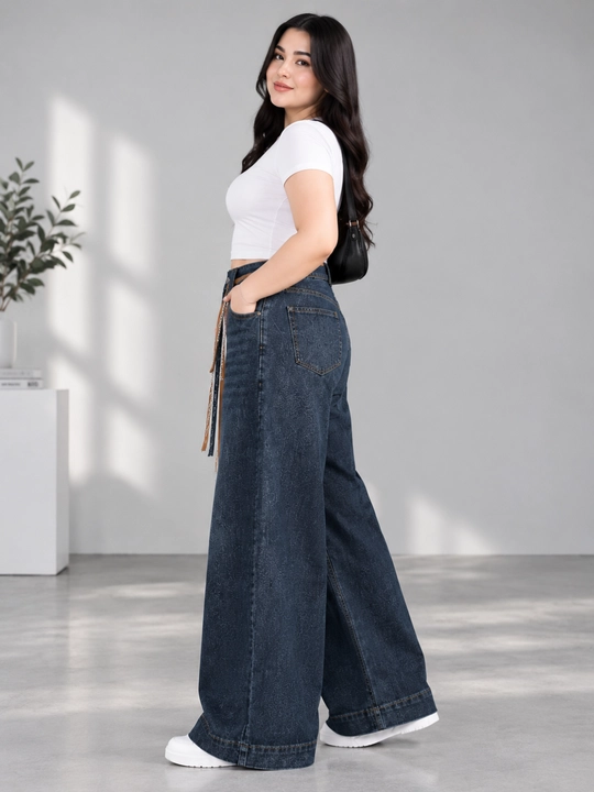 Женские джинсы в стиле Wide Leg, широкие джинсы свободного кроя, осенние