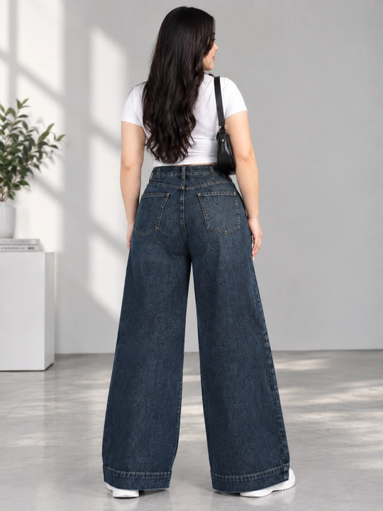 Женские джинсы в стиле Wide Leg, широкие джинсы свободного кроя, осенние