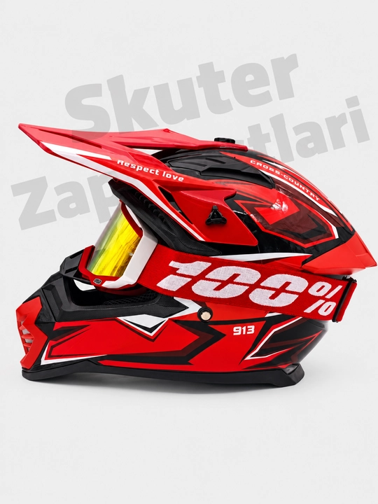 AXK moto shlem, skuter kaska va mototsikl uchun himoya moto kaska Model: 913+