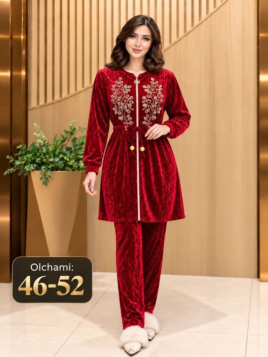 Женское, домашнее платье с брюками, осенний халат, размеры 46, 48, 50, 52 - 