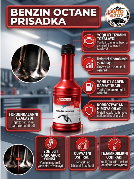 Barcha avtomobillar uchun 3ton benzin, 354ml oktan oshiruvchi prisadka - 