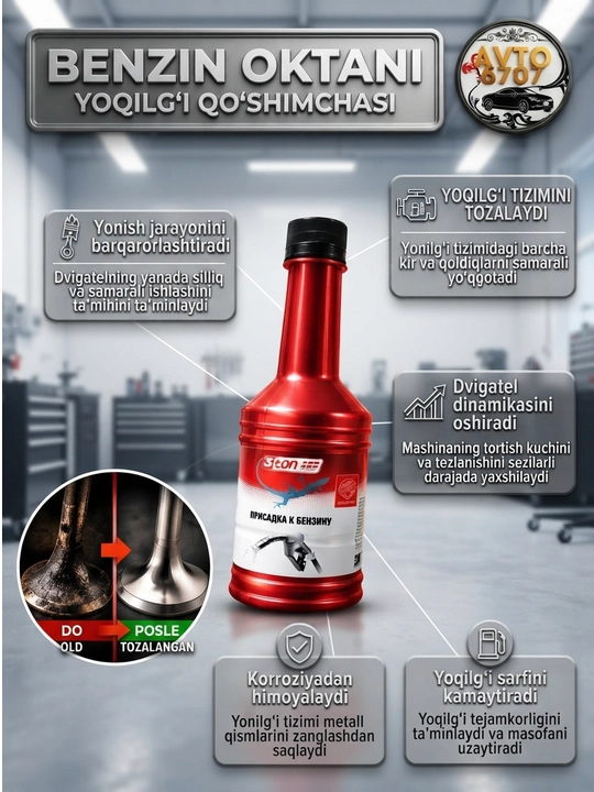 Barcha avtomobillar uchun 3ton benzin, 354ml oktan oshiruvchi prisadka