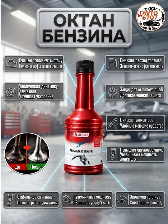Barcha avtomobillar uchun 3ton benzin, 354ml oktan oshiruvchi prisadka