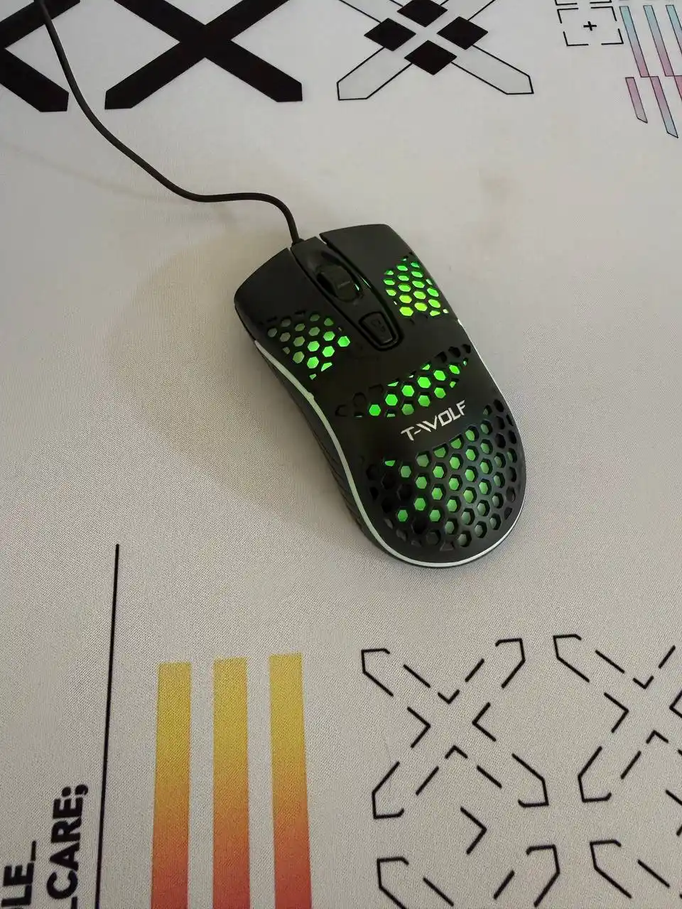 Мышь игровая T-WOLF V15 USB, 1600 DPI, 4 кнопки, подсветка