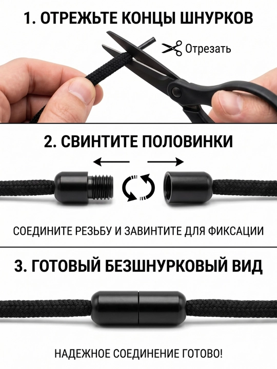 Фиксаторы для шнурков — быстро, удобно и без узлов