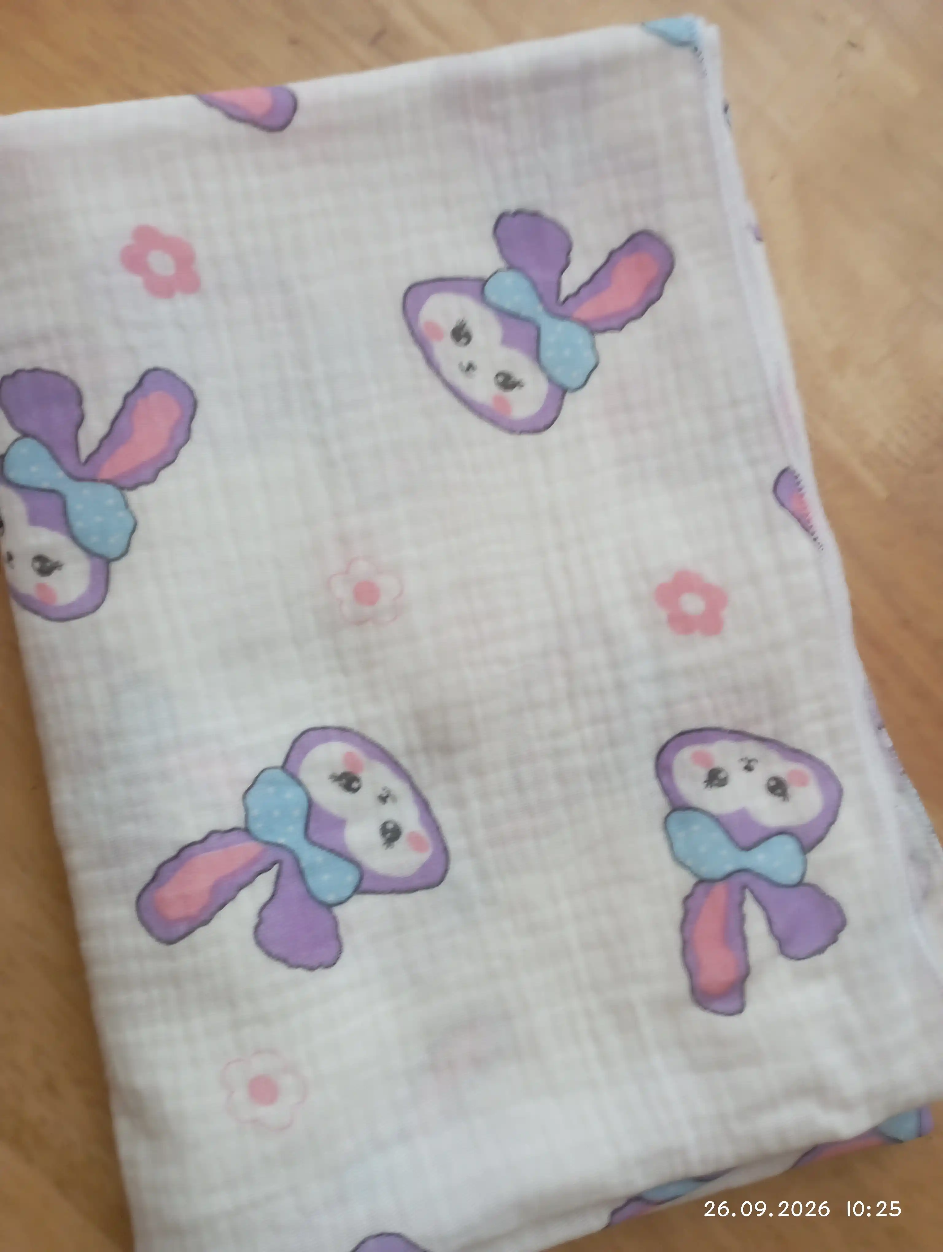Muslin matosidan ko'p martalik yo'rgak, 100*90 sm 0-12 oy