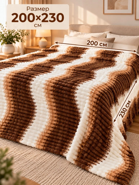 Плед Softina, мягкий, пушистый, толстый,150*220; 200*230