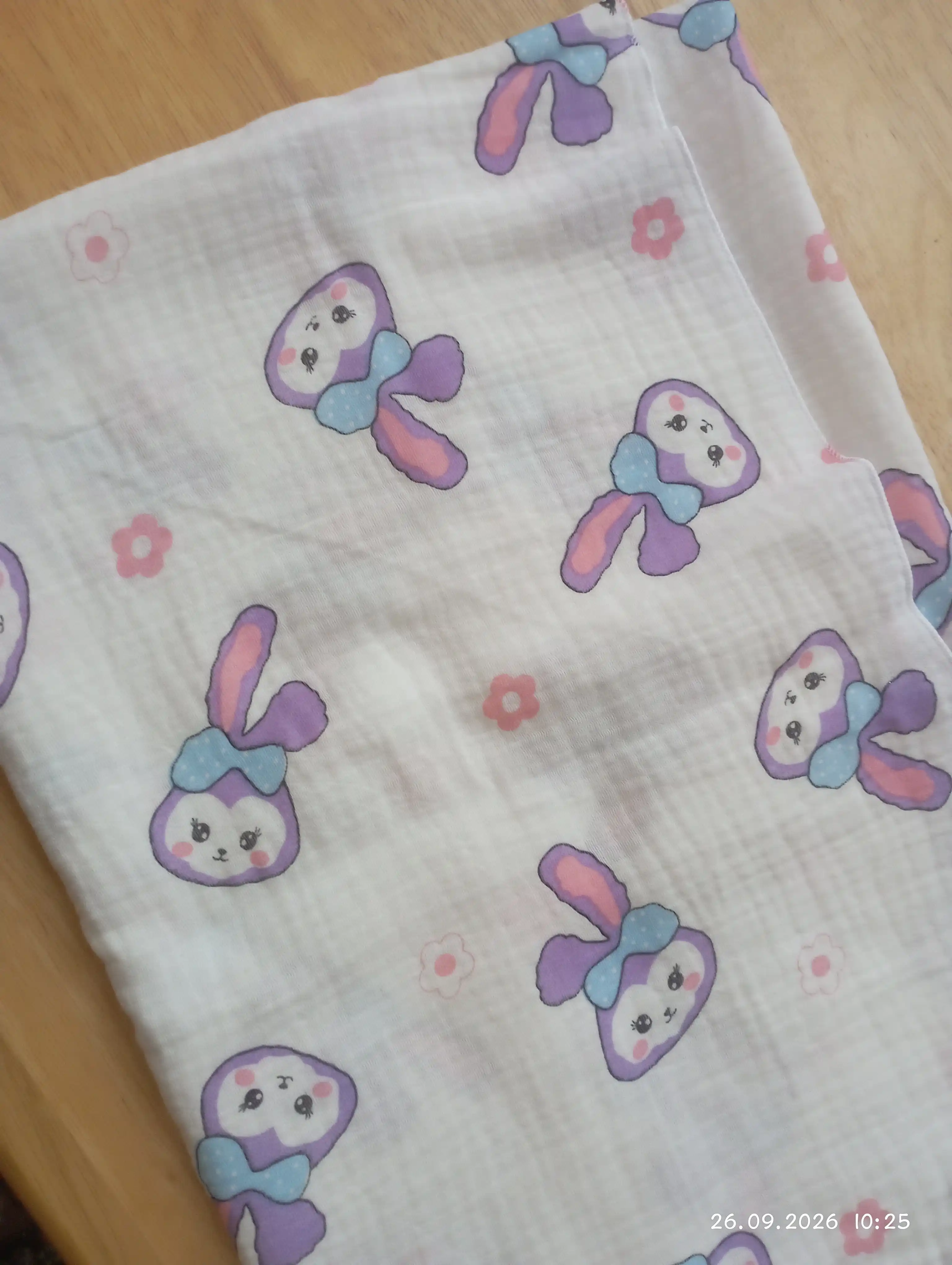 Muslin matosidan ko'p martalik yo'rgak, 100*90 sm 0-12 oy