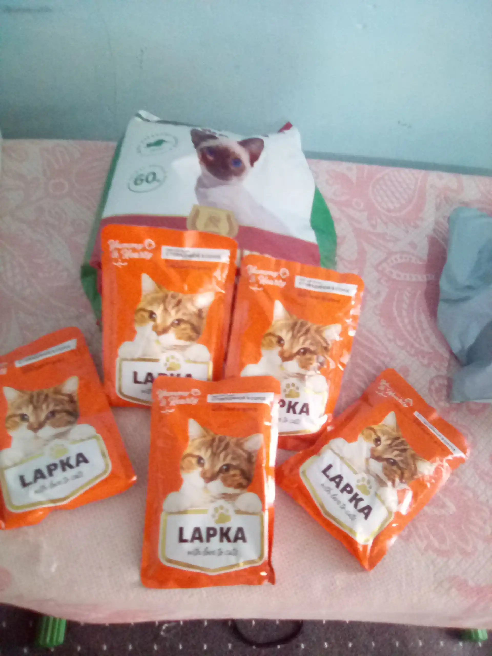 Lapka mushuklar uchun nam yem, sousda mol go‘shti bilan, 85 gr 5 dona