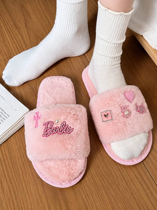 Ayollar uchun yumshoq uy shippaklari, mo‘ynali tapochki, yurakchali, Hello Kitty