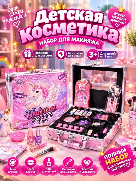 Детский набор косметики для макияжа - 