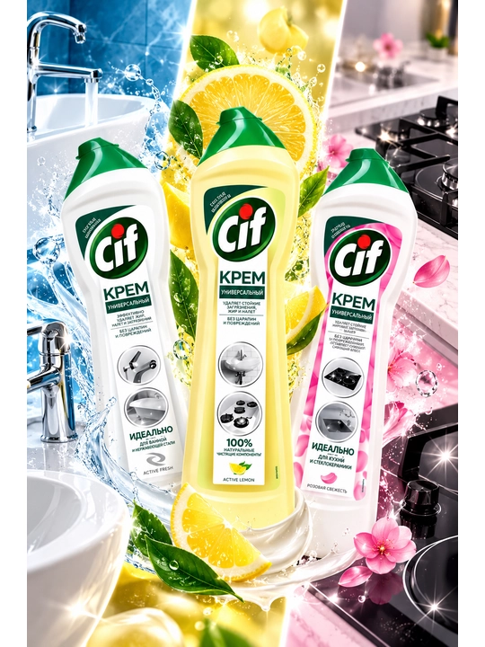 Tozalash vositasi CIF, 500ml 2 dona - 