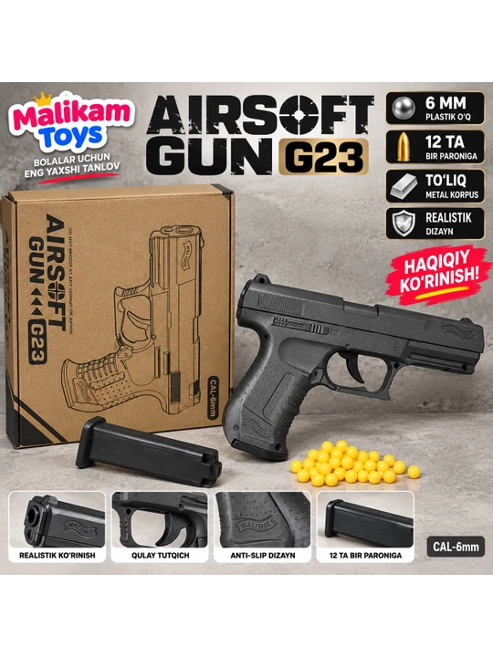 O'qli pistolet, o'yinchoq to‘pponcha, temir qurol, metall modellari, turli modellar - 