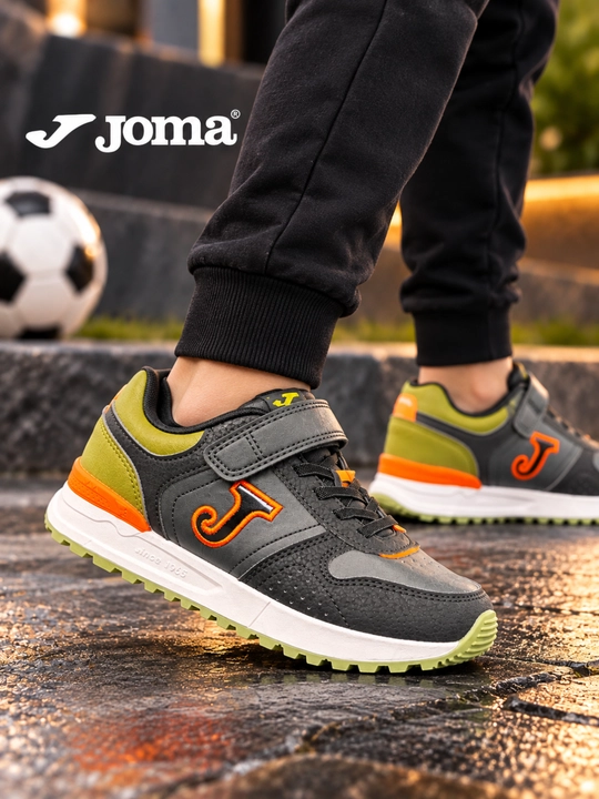 Детские кроссовки Joma Tornado Jr серые на липучке, арт. JTORW2531V