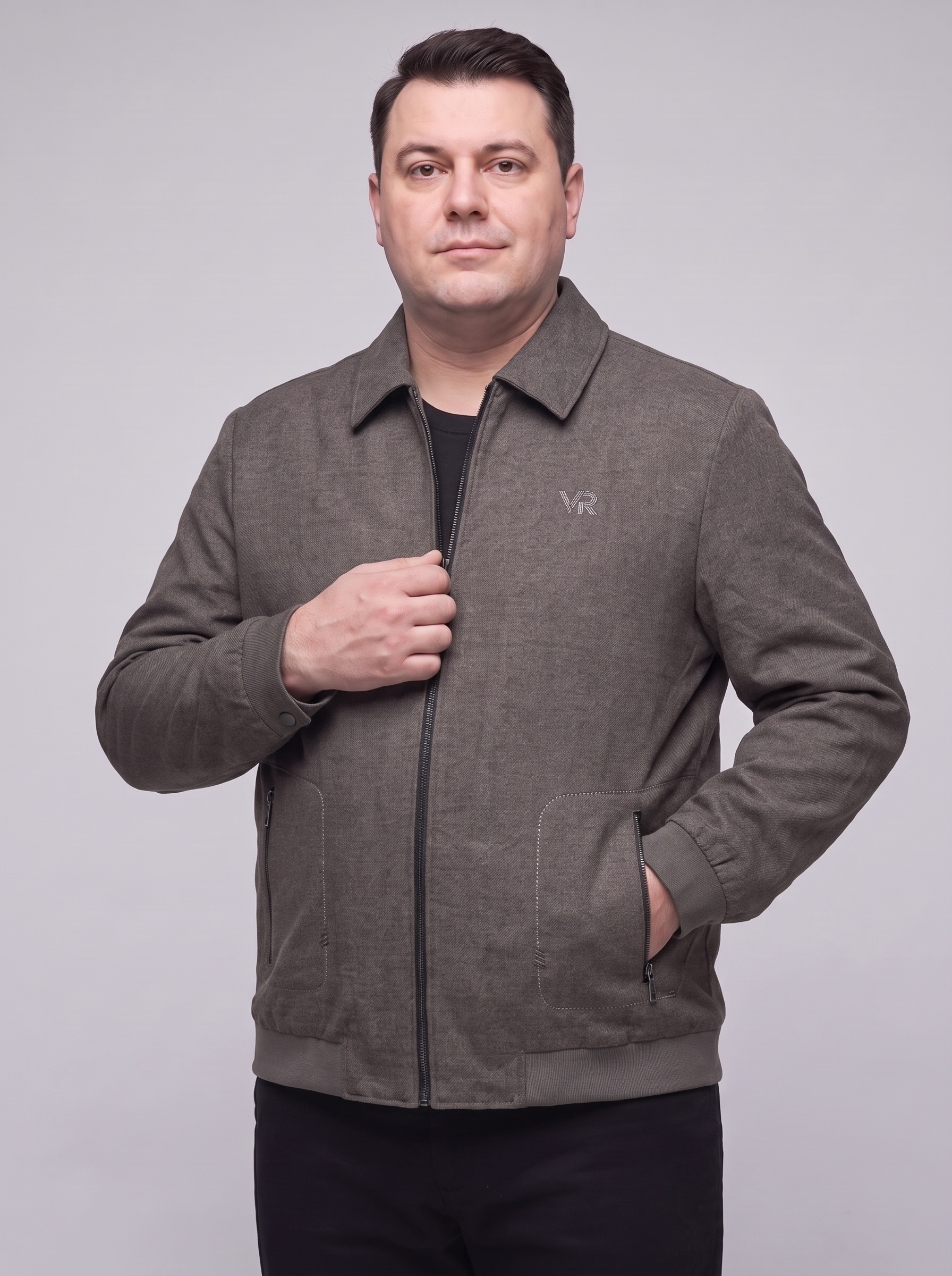 Erkaklar katta o'lchamdagi klassik yengil kurtka, vetrovka, bahor-kuz, 4XL-8XL, Xitoy - 