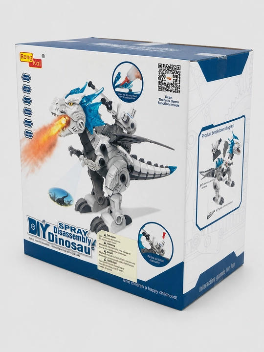 Mexanik dinozavr DIY Spray Disassembly Rong Kai olov purkash va proyeksiya bilan