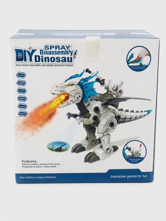 Mexanik dinozavr DIY Spray Disassembly Rong Kai olov purkash va proyeksiya bilan
