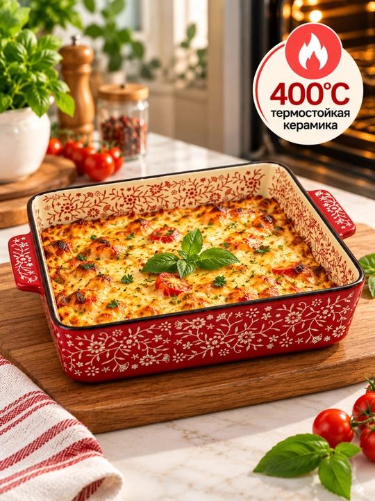 Керамическая форма для запекания в печи, духовке