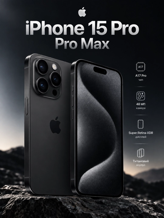 Apple iPhone 15 Pro/Pro Max, SIM+eSIM, UZIMEI-зарегистрирован - 