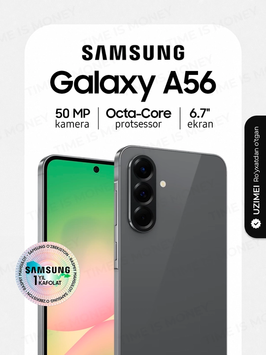 Smartfon Samsung Galaxy A56 5G, 8GB 256GB, SAMOLED 120Hz 6.7", 5000 mAh - 
