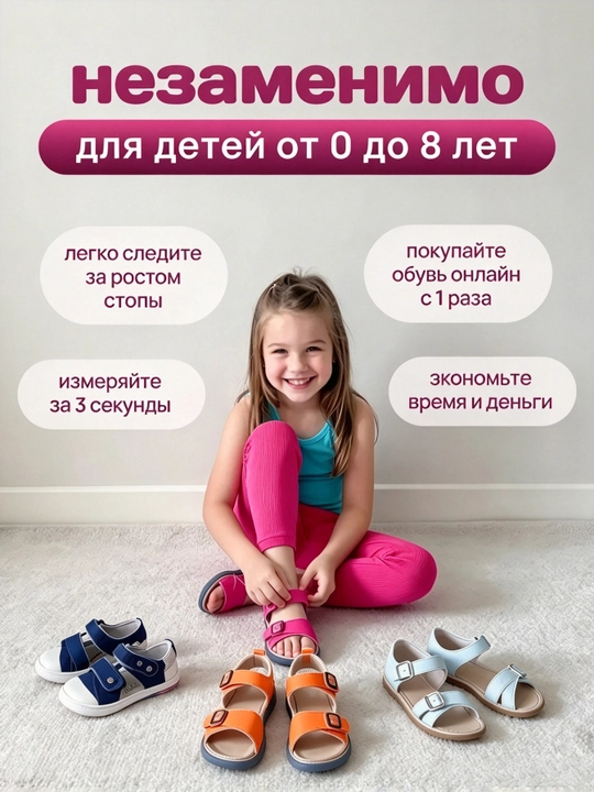 Bolalar oyoq kafti o‘lchagichi va oyoq uzunligi o‘lchagichi