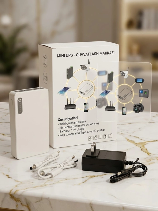 Mini UPS 5V/9V/12V/24V Router va CCTV kamera uchun zaxira quvvat