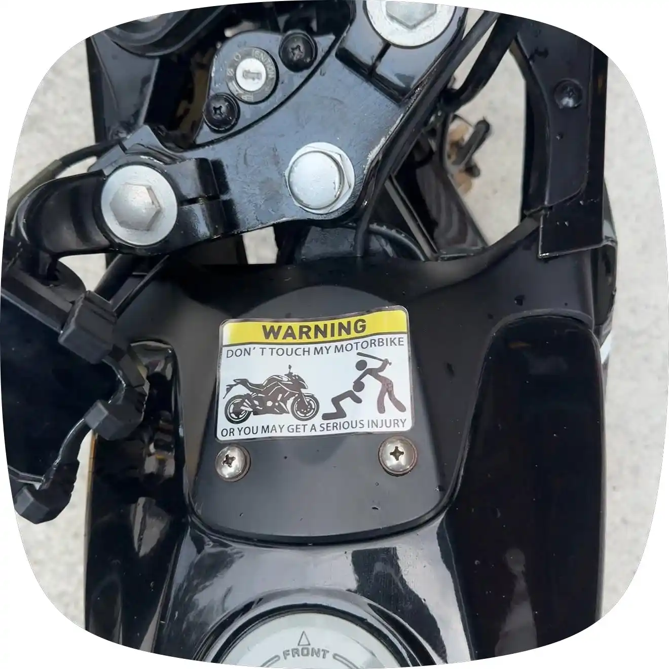 "Don't Touch My Motorbike" наклейка для скутера, мотоцикла, автомобиля