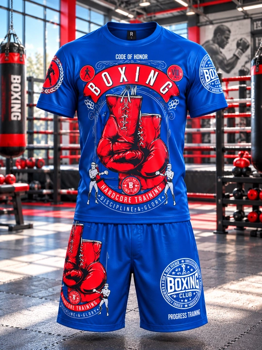 Мужской спортивный костюм для бокса — футболка и шорты Boxing Club - 