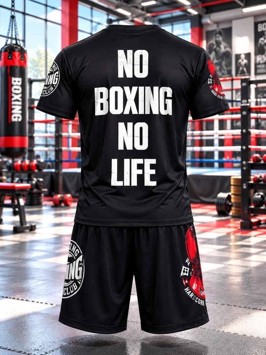 Boks uchun erkaklar sport futbolkasi va shortigi, Boxing Club