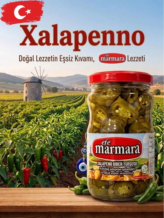 Xalapeno achchiq qalampir tuzlamasi Efe Marmara, 350 g (Turkiya) - 