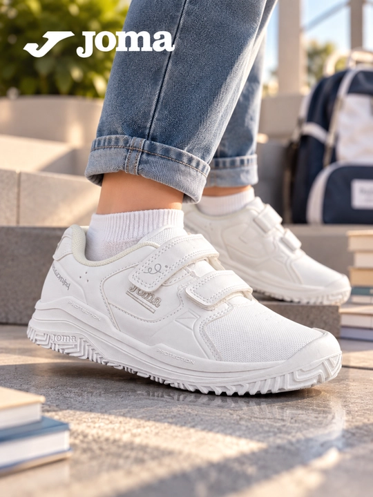 Детские кроссовки Joma Ginkana Jr 24 белые на липучках, арт. WGINW2402V