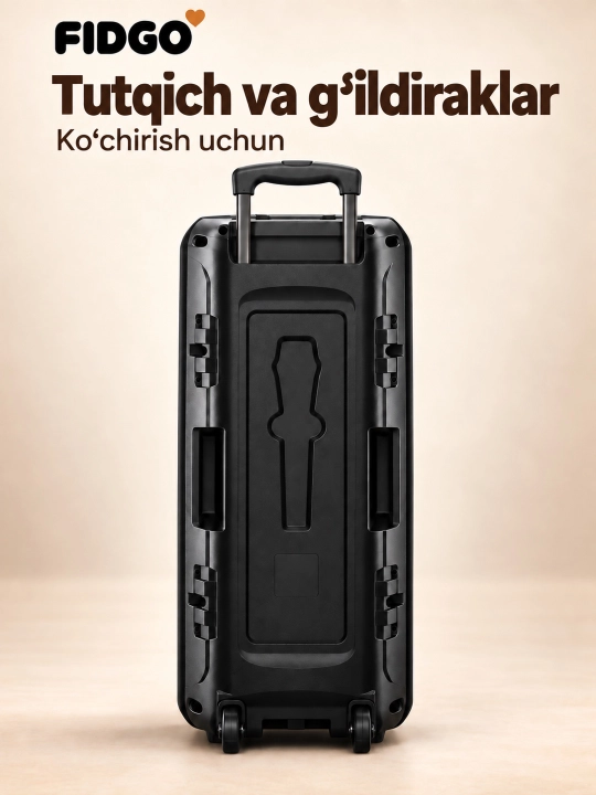 Karaoke uchun mikrofonli FIDGO portativ Bluetooth kolonka