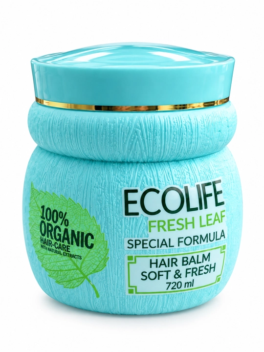 ECOLIFE Fresh Leaf Hair Balm Soft & Fresh soch balzami, 720 ml