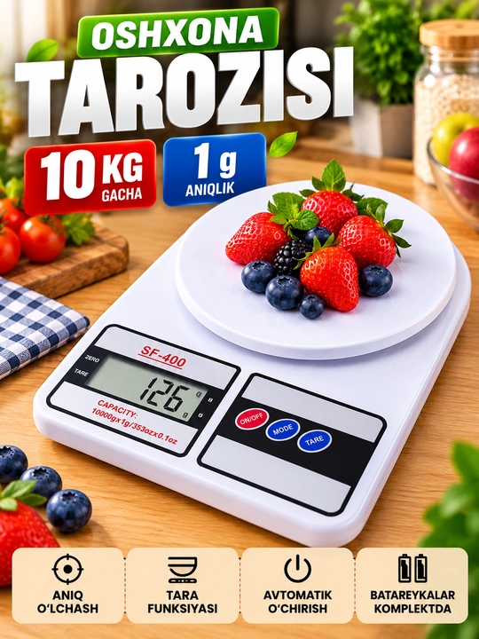 Электронные кухонные весы SF-400, до 10 кг, точность - 