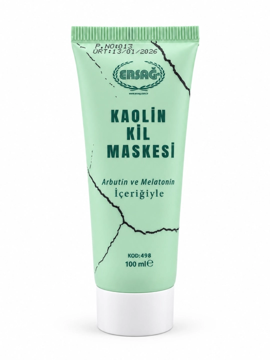 Глиняная маска для лица Ersağ Kaolin Kil Maskesi с арбутином и мелатонином, 100 мл - 