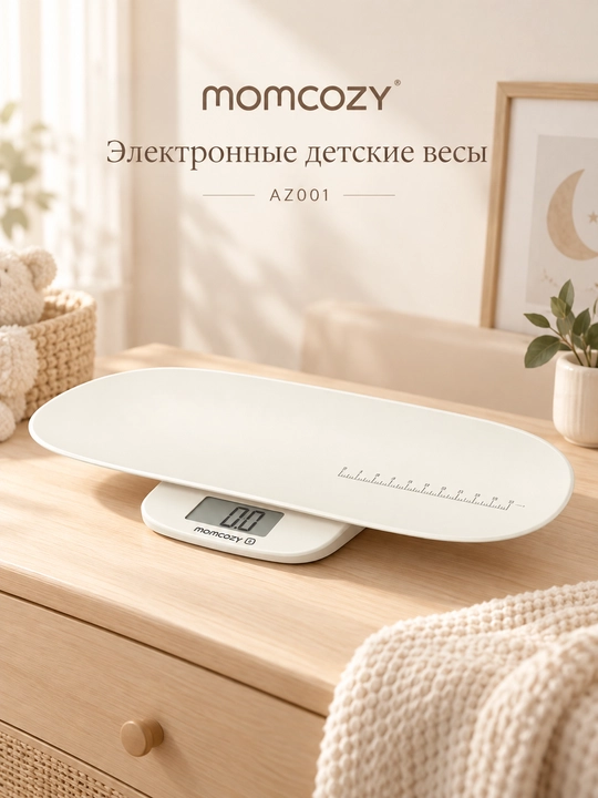 Электронные детские весы Momcozy AZ001 для новорождённых и младенцев