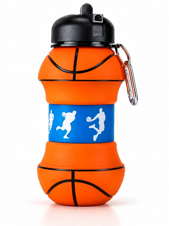 Qatlanadigan silikon sport suv idishi, Yig'iladigan butilka, 550 ml / 200 ml