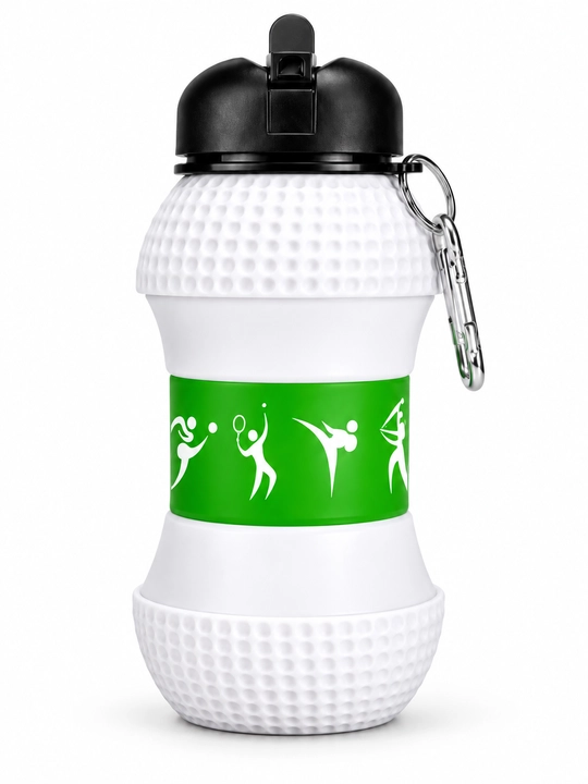 Qatlanadigan silikon sport suv idishi, Yig'iladigan butilka, 550 ml / 200 ml