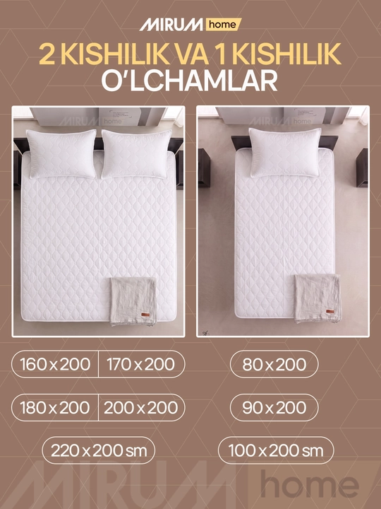 Namatrasnik suv o'tkazmaydigan, matras uchun qoplama, matras chexol