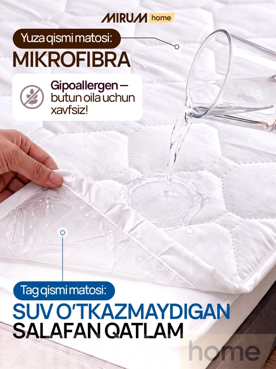 Namatrasnik suv o'tkazmaydigan, matras uchun qoplama, matras chexol