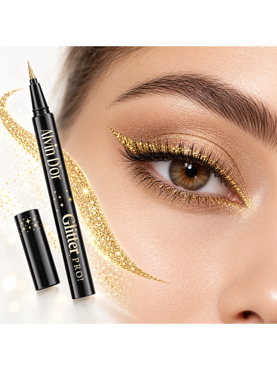 Glitterli chidamli ko‘z layneri Alvin D’or Glitter PRO