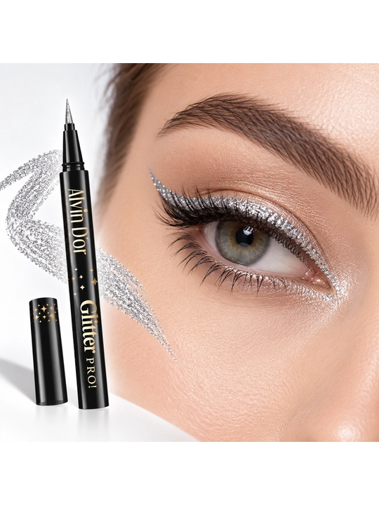 Glitterli chidamli ko‘z layneri Alvin D’or Glitter PRO