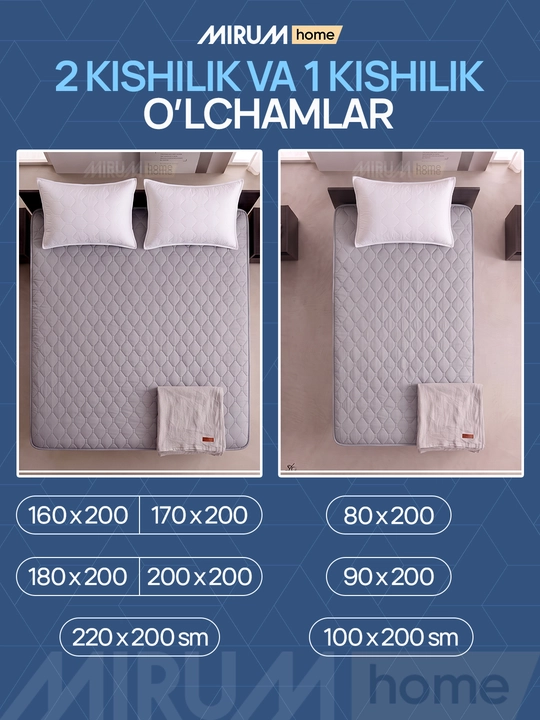 Namatrasnik suv o'tkazmaydigan, matras uchun qoplama, matras chexol