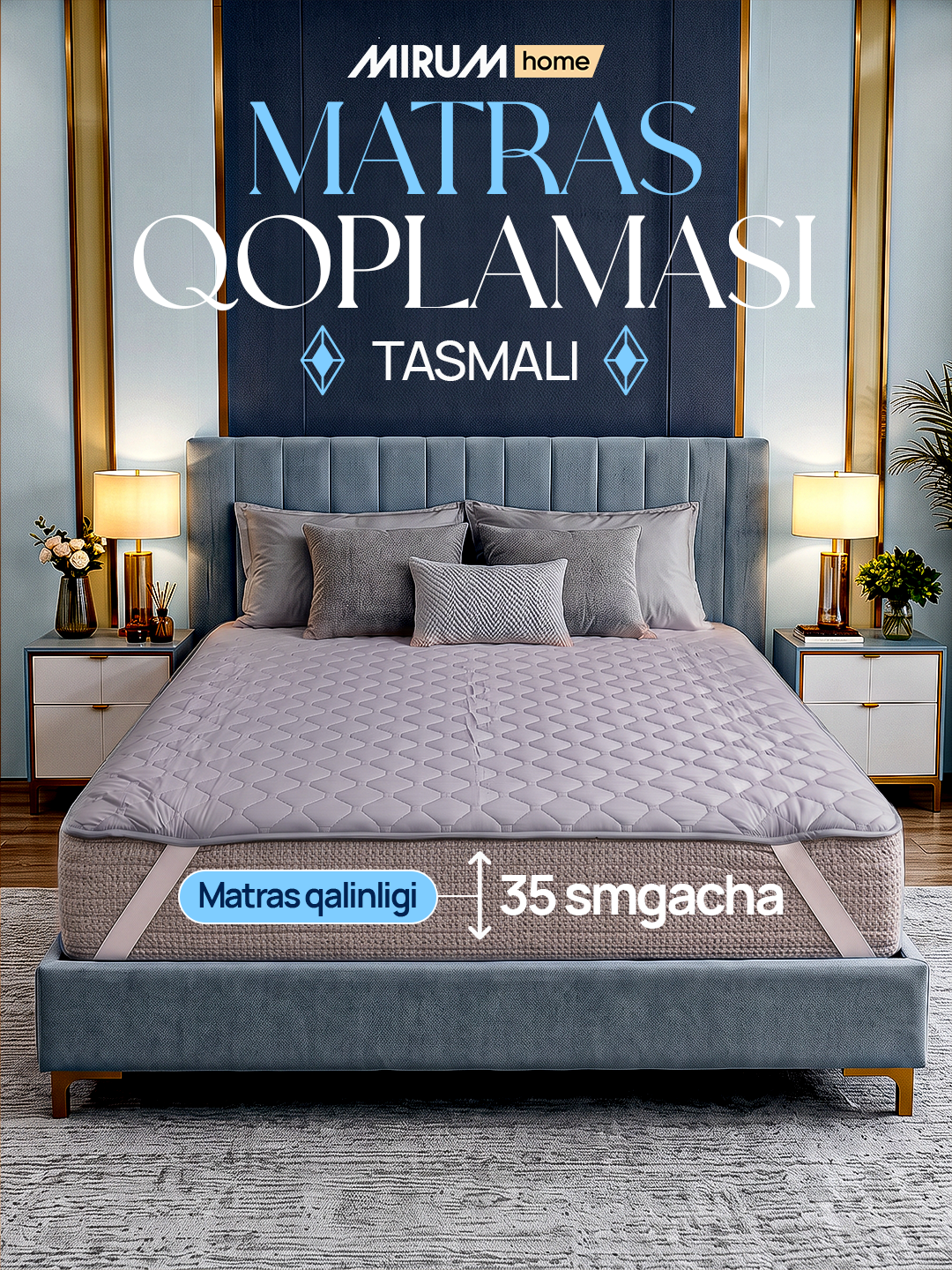 Namatrasnik suv o'tkazmaydigan, matras uchun qoplama, matras chexol