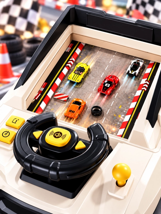 Настольная гоночная игра для детей с рулём и управлением скоростью